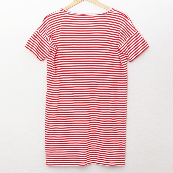 Everlane The Cotton Striped Oversized Tee T Shirt Dress S Red White Casual Small - Picture 8 of 15